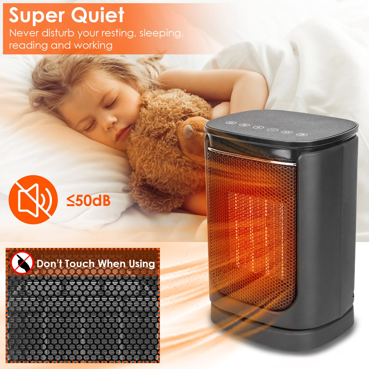 1500W Ceramic Space Heater – Fast Heating & Quiet Operation