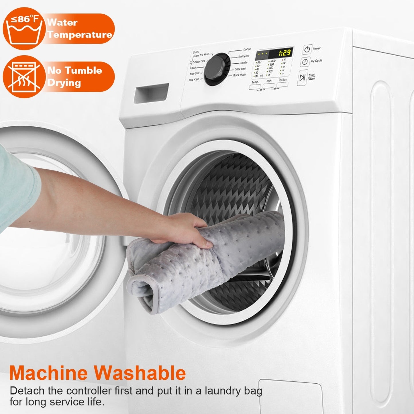 Electric Foot Warmer Pad – 6 Heat Levels, Ultra-Soft